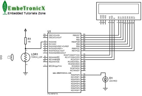 rfid door access system using pic16f877a|pic16f877a interfacing circuit diagram.